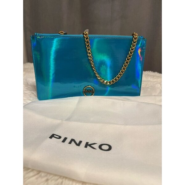 Dámska Kabelka PINKO - Truccatore Busta blue crossbody večerná, 60113436