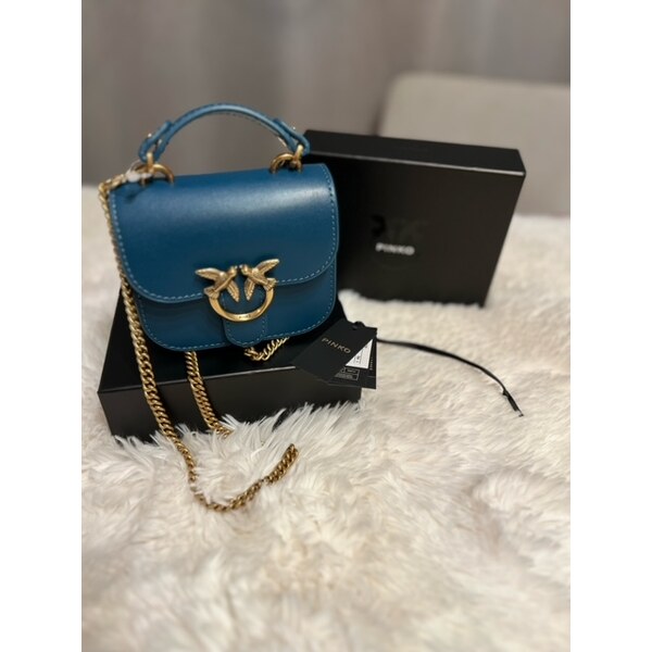 Dámska Kabelka kožená Pinko - Love Bell Micro crossbody, spoločenská, 60113379