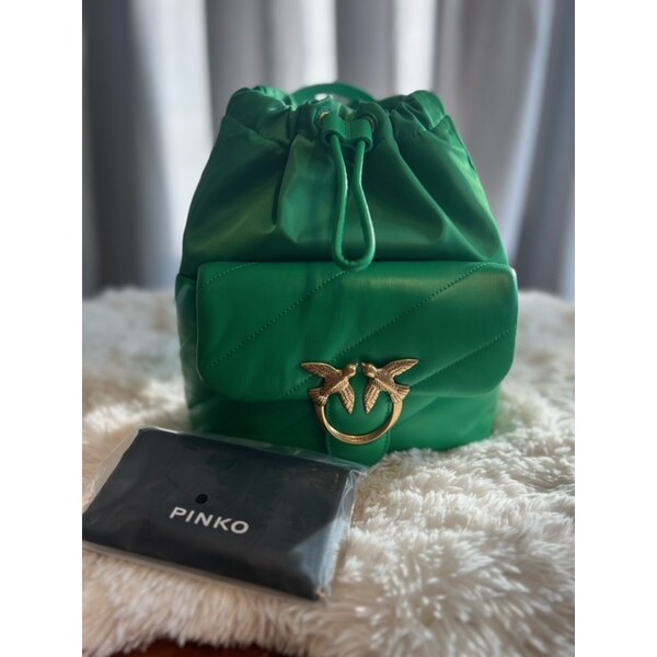 Dámsky Batoh PINKO Love Puff MAXY QUILT Green Ruksak 60521993