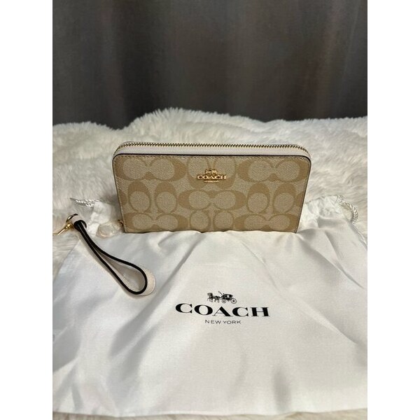 Dámska peňaženka COACH SIG LONG ZIP AROUND BEIGE 60209705