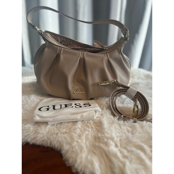 Dámska Kabelka GUESS LAETI Satchel Beige crossbody 60521990
