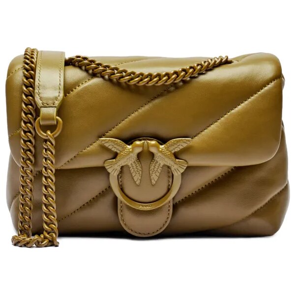 Pinko Kožená kabelka na rameno LOVE PUFF MINI CL 60508362