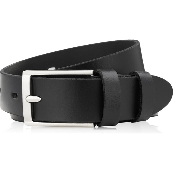 PAOLO PERUZZI Pánsky kožený opasok so striebornými sponami 130 cm | 53691188