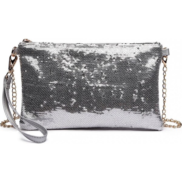 Konofactory Strieborná spoločenská kabelka s extra retiazkou „Donna“ 60349857