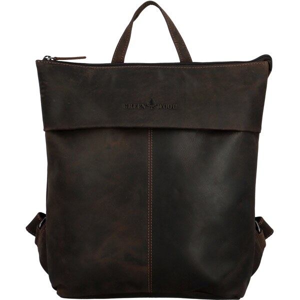 Kožený batoh tmavo hnedý - Greenwood Ronitor hnedá 44082400