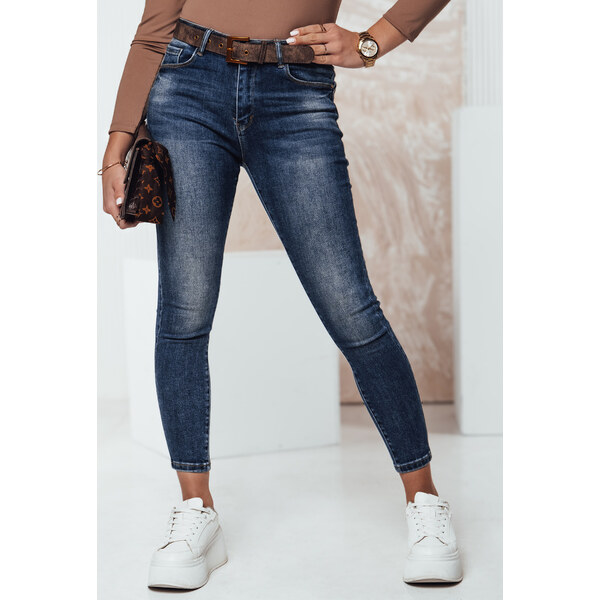 BASIC Tmavomodré dámske push-up džínsy TRENDILEGS UY2311 60536720