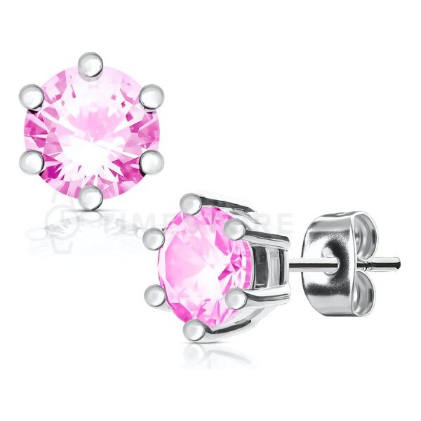 Puzetové náušnice z chirurgickej ocele so zirkónom TS-EA-0003 TS-EA 60537476