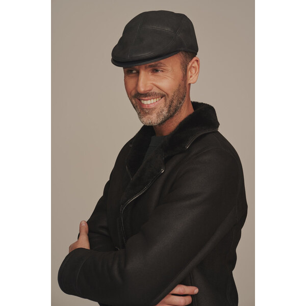 KONOPKA Elegantná čierna pánska zimná čiapka 29232820