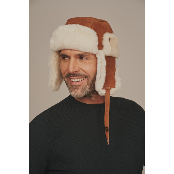 KONOPKA Pánska kožená ušianka 29232823