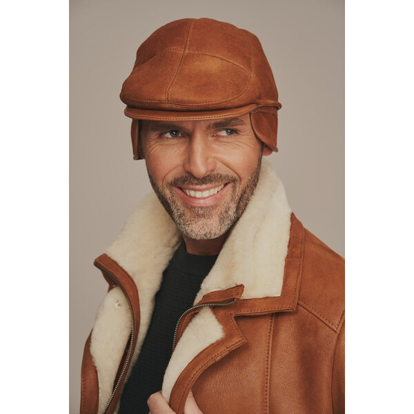 KONOPKA Pánska zimná čiapka z pravej kože 29232789