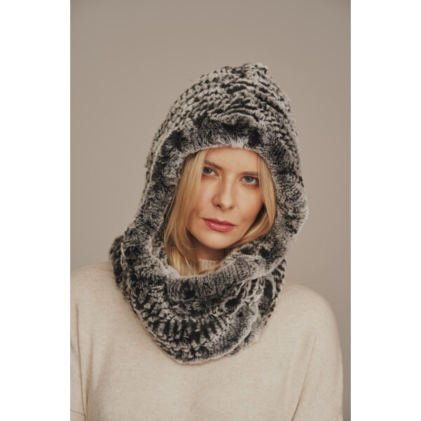 KONOPKA Dámsky zimný kožušinový šál Prírodný kožušinový šál s kapucňou 29232837