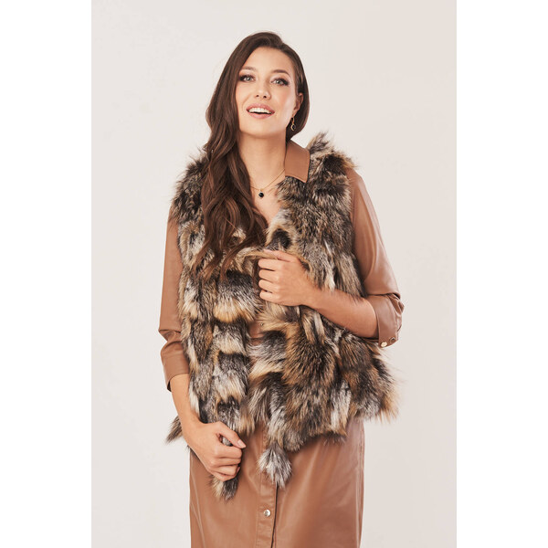 KONOPKA Dámska kožušinová vesta - pravá kožušina z líšky 35990428