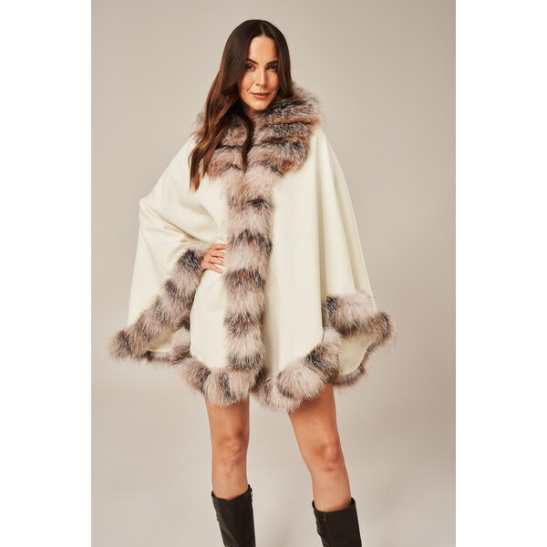 KONOPKA Dámske vlnené pončo s kašmírom 60544930