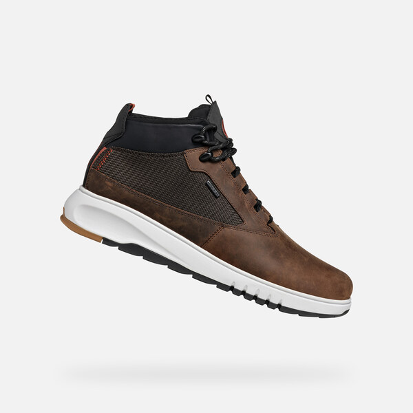 Brown mens ankle boots Geox Aerantis 4X4 B Abx - Mens 60750341