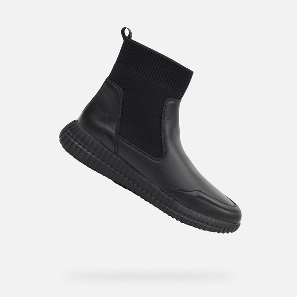 Black womens ankle boots Geox Noovae - Womens 60750385
