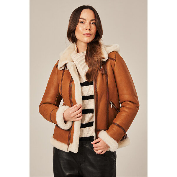 KONOPKA Dámska zimná bunda s kapucňou v svetlohnedej farbe 60581988