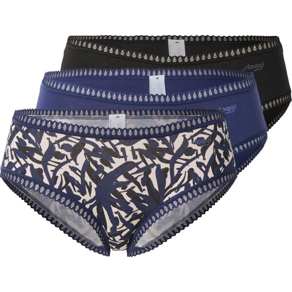 SLOGGI Nohavičky Go Crush béžová / tmavomodrá / sivá / čierna 57309093