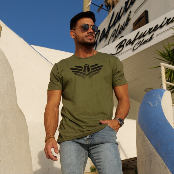 Pánske športové tričko Iron Aesthetics Break, zelené 60586804