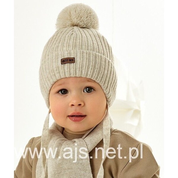 Chlapčenská súprava AJS 48-316 čiapka + šál 57715096