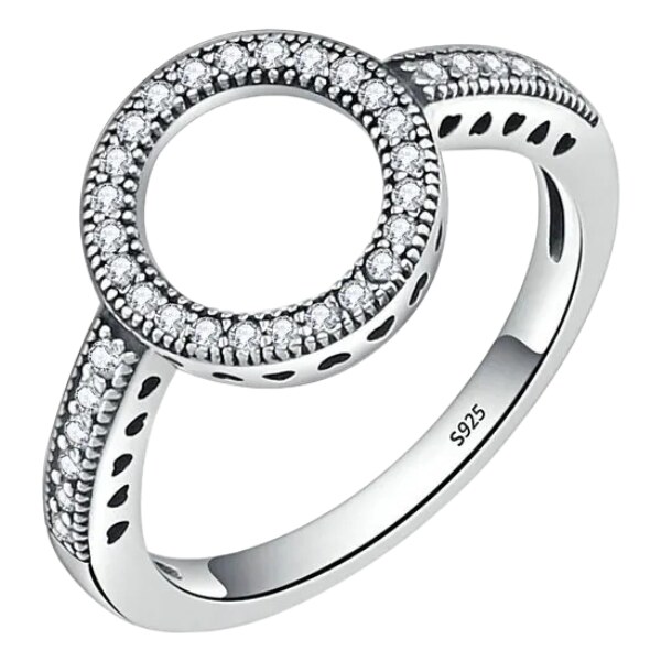 MAJYA Strieborný prsteň BESSA s čírymi zirkónmi 11342/6 64582214