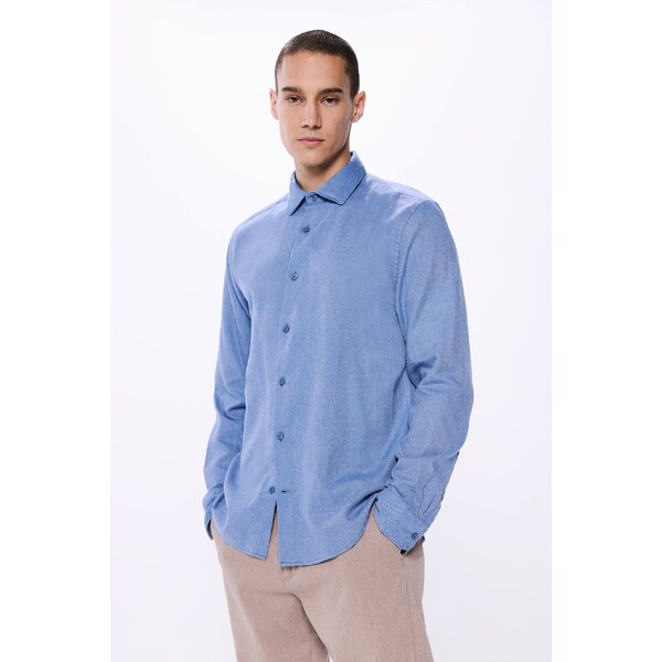 SPRINGFIELD Pánska košeľa s flanelovou textúrou 60626161