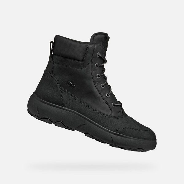 Black Mens Ankle Boots Geox Nebula + Grip AB - Men 60632867
