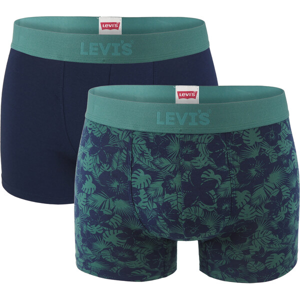 LEVI`S - boxerky 2PACK Levi`s men monstera leaf navy & green combo - 60640454