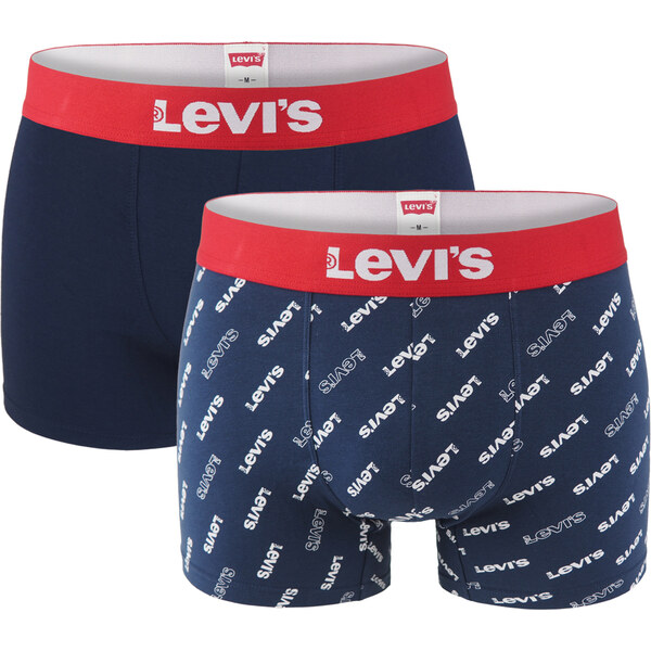 LEVI`S - boxerky 2PACK Levi`s men logo blue color combo - limitovaná 60640456