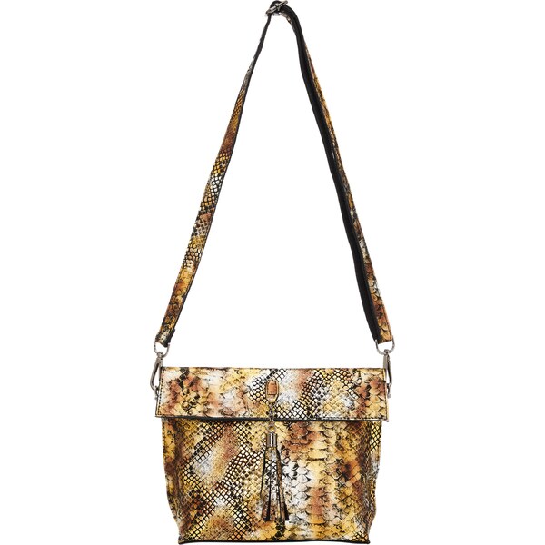 faina Kabelka na rameno koňaková / zlatá žltá / čierna / biela 63145108