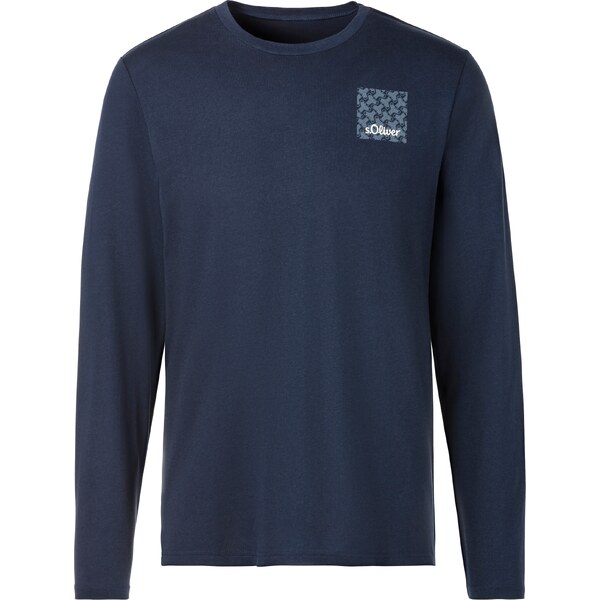 s.Oliver Tričko námornícka modrá / modrosivá / biela 60960510