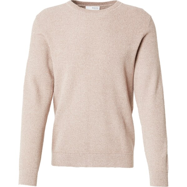 SELECTED Sveter SLHRoss béžová melírovaná 60869463