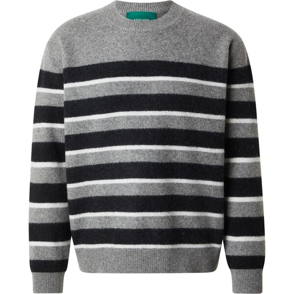 ANNARR Sveter ANRROLF sivá melírovaná / čierna / biela 63150780