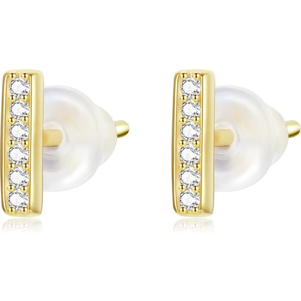 Olivie Minimalistické strieborné náušnice GOLD 9228 60826240