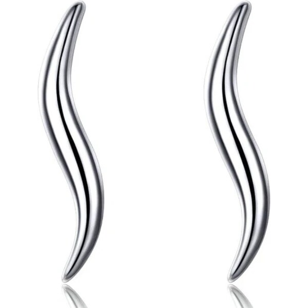 Olivie Strieborné náušnice VLNKA 9230 60826242