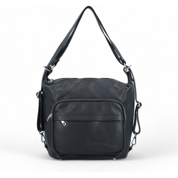 Delami Vera Pelle Dámsky kožený kabelko/batoh tmavo modrý - Delami 60772061