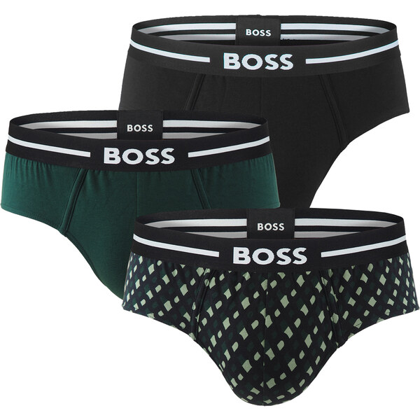 BOSS - slipy 3PACK eco friendly organic cotton BOLD B logo & modern 60674916