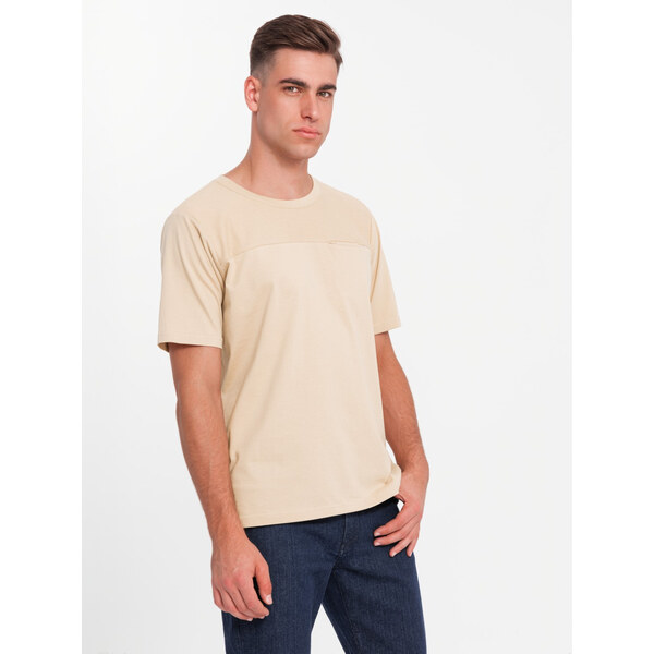 Ombre Mens LOOSE FIT T-shirt with pocket - beige 64785479