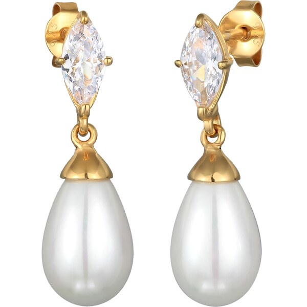 ELLI Náušnice zlatá / perlovo biela 62661056