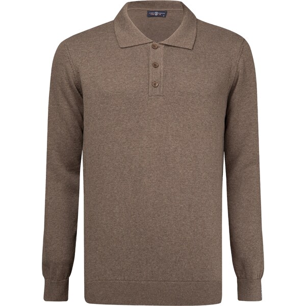 Jimmy Sanders Sveter hnedá / tmavošedá 60681323