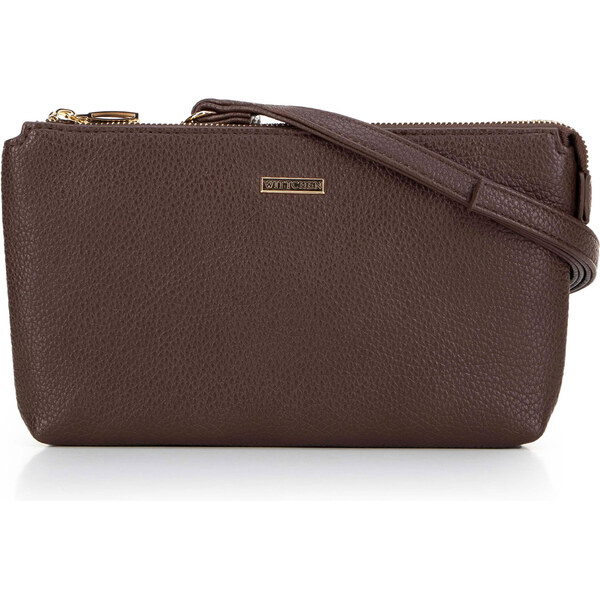 Wittchen Dámska dvojkomorová crossbody kabelka z eko kože hnedá 29-4Y 66066292