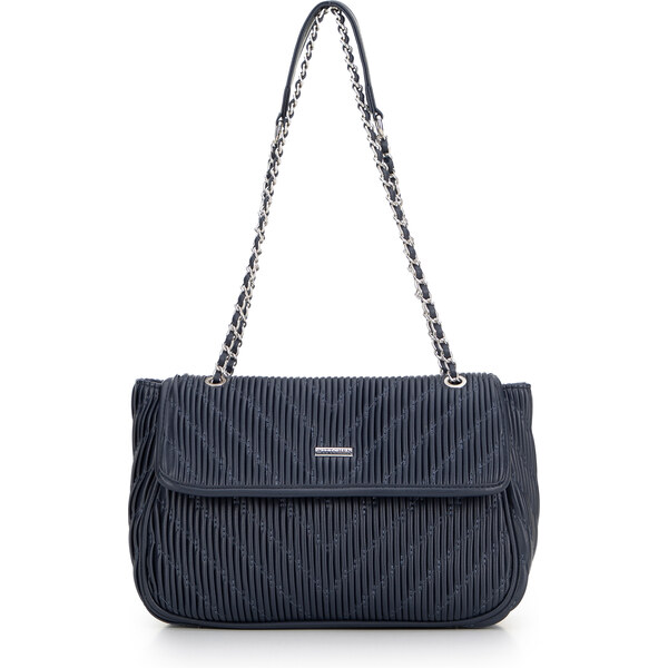 Wittchen Crossbody z ekokože s retiazkou tmavomodrá 99-4Y-634-7 66066241