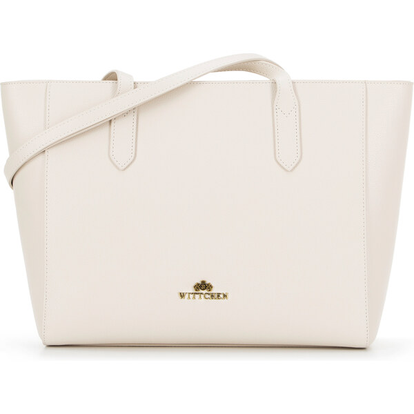 Wittchen Dámska shopper kabelka z kože krémová 100-4E-602-0 66066266