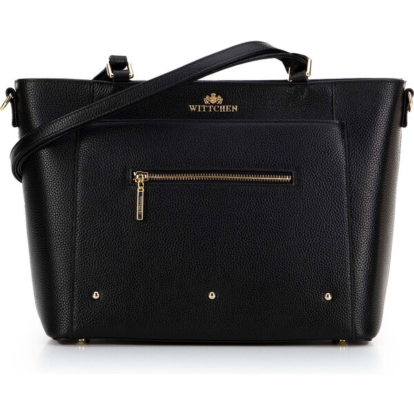 Luxusná kabelka v čierno-zlatom prevedení Wittchen 100-4E-607-1G 66065950