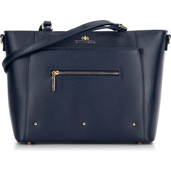 Wittchen Dámska shopper kabelka z kože s vreckami granátová 100-4E-607 66066301