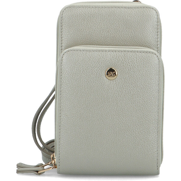 Malá dámska kožená crossbody kabelka strieborná - Hexagona Vuera 60700840