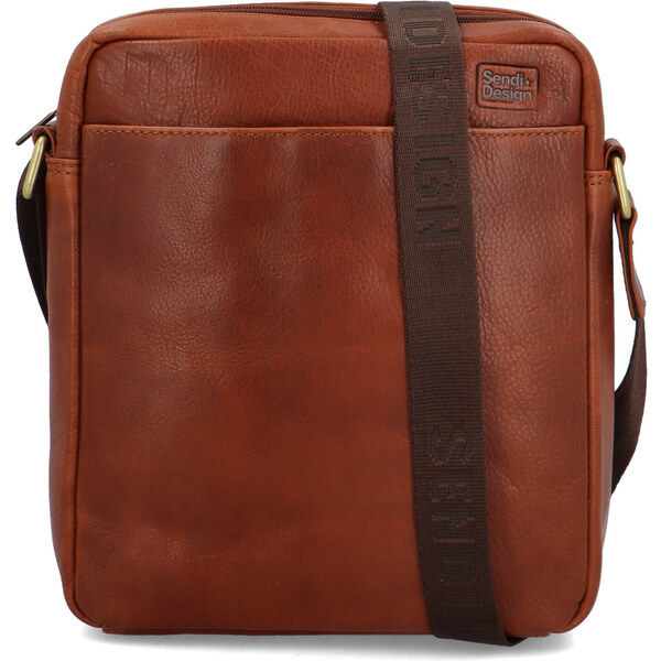 Pánska kožená crossbody taška svetlohnedá - SendiDesign Bruno hnedá 60700845