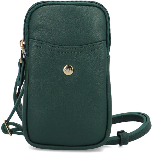 Malá dámska kožená crossbody kabelka tmavozelená - Hexagona Liviera 60700846