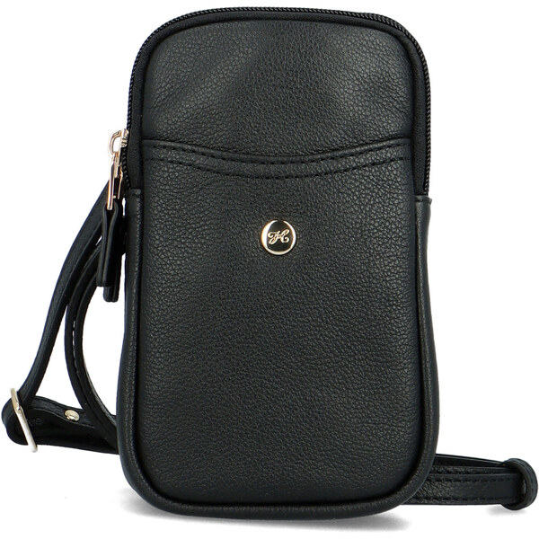 Malá dámska kožená crossbody kabelka čierna - Hexagona Liviera čierna 60700847