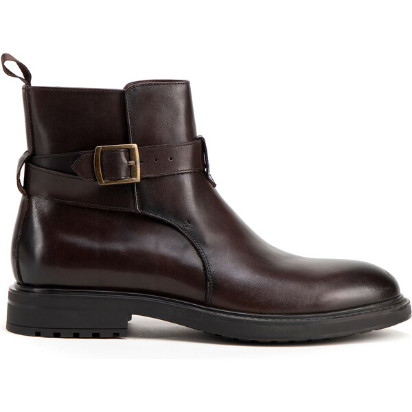 Wittchen Pánske kožené členkové topánky s prackou hnedé 99-M-511-4 57678145