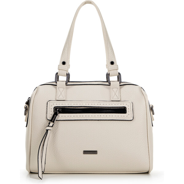 Wittchen Torba kuferek z ekoskóry groszkowa biała 99-4Y-709-0 66066141